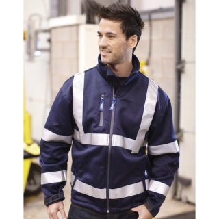 Hi-Vis Softshell Jacke navy