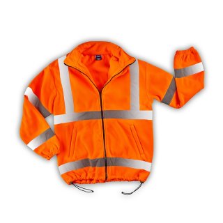 High Visibility Fleece Jacke orange
