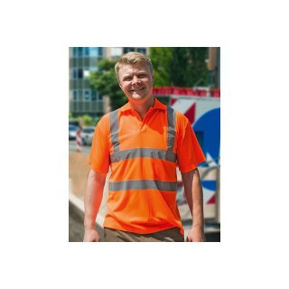 Korntex Warnschutz Polo T-Shirt gelb und orange