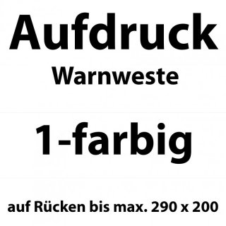 Rückenaufdruck bis 290 x 210 mm