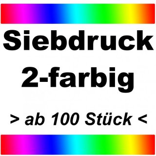 Siebdruck 2-farbig (ab 100 Stück)