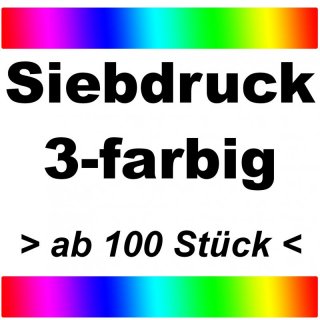 Siebdruck 3-farbig (ab 100 Stück)