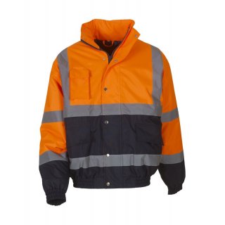 Warnschutz-Bomber Jacke orange/navy