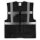 YOKO® Viz Promo Waistcoats Warnweste mit Taschen und Reißverschluss schwarz