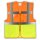 YOKO® Viz Promo Waistcoats Warnweste mit Taschen und Reißverschluss orange/gelb