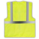 YOKO® Viz Promo Waistcoats Warnweste mit Taschen und Reißverschluss gelb