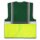 YOKO® Viz Promo Waistcoats Warnweste mit Taschen und Reißverschluss grün/gelb
