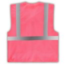 YOKO® Viz Promo Waistcoats Warnweste mit Taschen und Reißverschluss pink