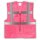 YOKO® Viz Promo Waistcoats Warnweste mit Taschen und Reißverschluss pink