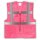 YOKO® Viz Promo Waistcoats Warnweste mit Taschen und Reißverschluss pink