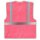 YOKO® Viz Promo Waistcoats Warnweste mit Taschen und Reißverschluss pink