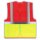 YOKO® Viz Promo Waistcoats Warnweste mit Taschen und Reißverschluss rot/gelb