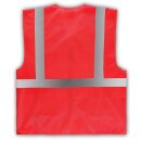 YOKO® Viz Promo Waistcoats Warnweste mit Taschen und Reißverschluss rot