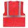 YOKO® Viz Promo Waistcoats Warnweste mit Taschen und Reißverschluss rot