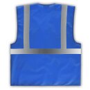 YOKO® Viz Promo Waistcoats Warnweste mit Taschen und Reißverschluss blau