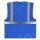 YOKO® Viz Promo Waistcoats Warnweste mit Taschen und Reißverschluss blau