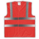 YOKO® High Visibility Funktionsweste Warnweste mit 4 Reflexstreifen rot