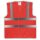 YOKO® High Visibility Funktionsweste Warnweste mit 4 Reflexstreifen rot