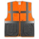 YOKO® Viz Promo Waistcoats Warnweste mit Taschen und...