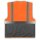 YOKO® Viz Promo Waistcoats Warnweste mit Taschen und Reißverschluss orange/grau