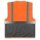 YOKO® Viz Promo Waistcoats Warnweste mit Taschen und Reißverschluss orange/grau