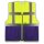 YOKO® Viz Promo Waistcoats Warnweste mit Taschen und Reißverschluss gelb/lila
