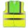YOKO® High Visibility Funktionsweste Warnweste mit 4 Reflexstreifen grün/gelb