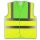 YOKO® High Visibility Funktionsweste Warnweste mit 4 Reflexstreifen grün/gelb