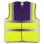 YOKO® High Visibility Funktionsweste Warnweste mit 4 Reflexstreifen lila/gelb