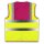YOKO® High Visibility Funktionsweste Warnweste mit 4 Reflexstreifen pink/gelb