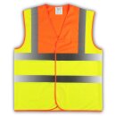 YOKO® High Visibility Funktionsweste Warnweste mit 4 Reflexstreifen orange/gelb