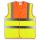 YOKO® High Visibility Funktionsweste Warnweste mit 4 Reflexstreifen orange/gelb