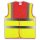 YOKO® High Visibility Funktionsweste Warnweste mit 4 Reflexstreifen rot/gelb