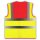 YOKO® High Visibility Funktionsweste Warnweste mit 4 Reflexstreifen rot/gelb