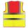 YOKO® High Visibility Funktionsweste Warnweste mit 4 Reflexstreifen rot/gelb