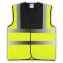 YOKO® High Visibility Funktionsweste Warnweste mit 4 Reflexstreifen schwarz/gelb