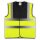 YOKO® High Visibility Funktionsweste Warnweste mit 4 Reflexstreifen schwarz/gelb