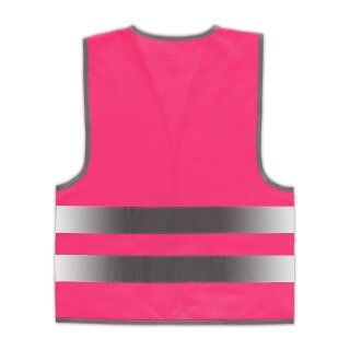 easyMesh® Kinder Signalweste Warnweste pink/magenta XS