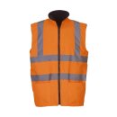 Reversible  Fleece Bodywarmer Weste gelb oder orange
