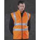 Reversible  Fleece Bodywarmer Weste gelb oder orange