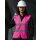 Frauen Warnweste, Womans Hi-Vis Tabard taillierter Schnitt pink