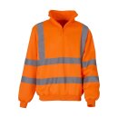 High Visibility 1/4 Zip Sweat Shirt - Pullover orange