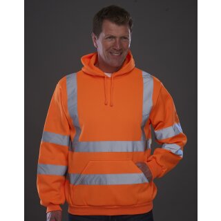 High Visibility Hoodie - Warnschutz Pullover orange