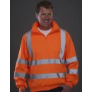 High Visibility 1/4 Zip Sweat Shirt - Pullover orange M