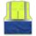 YOKO®  Open Mesh Waistcoats Mesh Warnweste mit Taschen und Reißverschluss gelb/blau