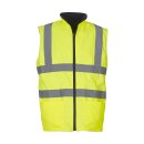 Reversible  Fleece Bodywarmer Weste gelb oder orange L orange