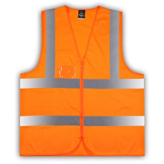 Result Core - Warnweste mit Brusttasche und Reißverschluss orange