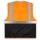 YOKO® Viz Promo Waistcoats Warnweste mit Taschen und Reißverschluss orange/schwarz S