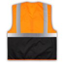 YOKO® Viz Promo Waistcoats Warnweste mit Taschen und Reißverschluss orange/schwarz M