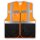 YOKO® Viz Promo Waistcoats Warnweste mit Taschen und Reißverschluss orange/schwarz M